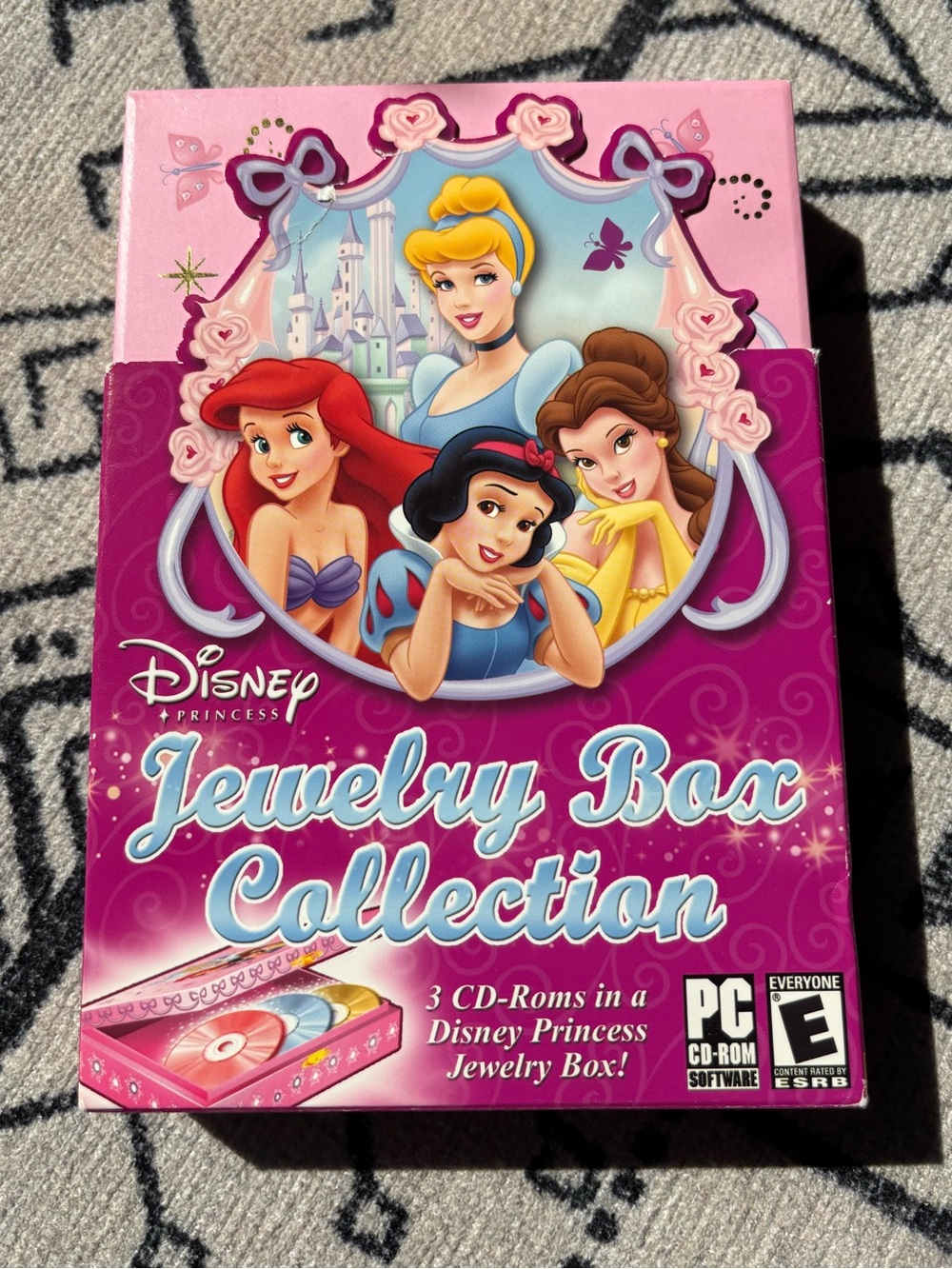 Disney Pink Princess Jewelry Box with Princess CD Set